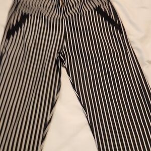 Black and White Striped Pants